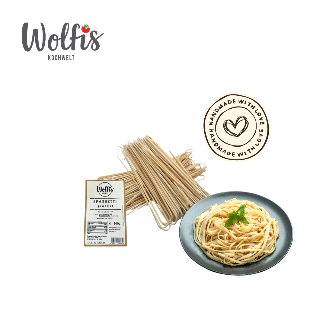 Wolfis Spaghetti gewalzt