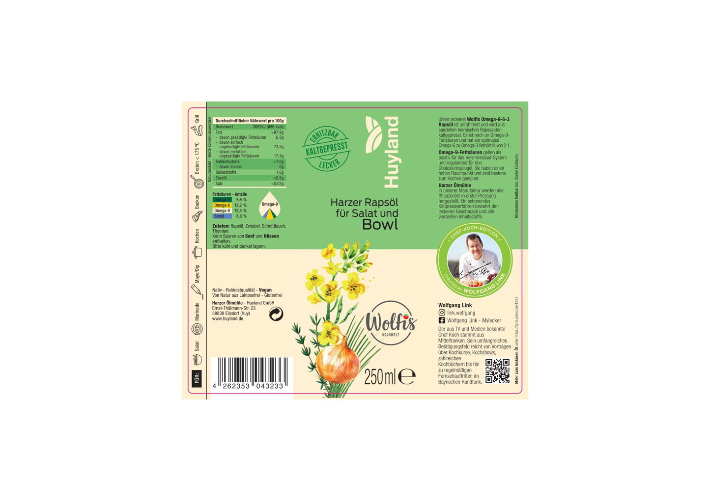 Wolfis Rapsöl für Salat und Bowl