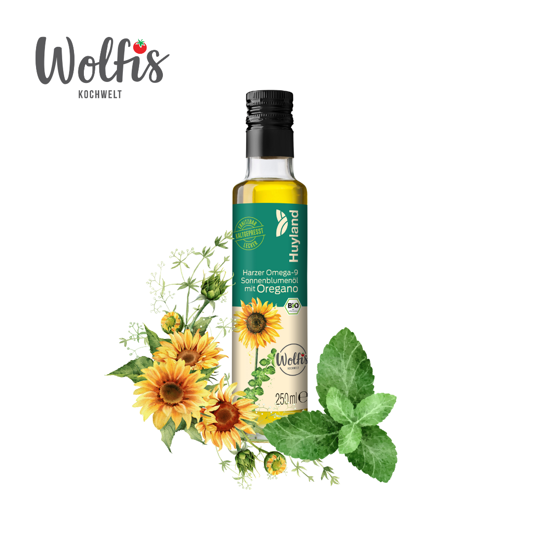 Bio Wolfis Sonnenblumenöl mit Oregano