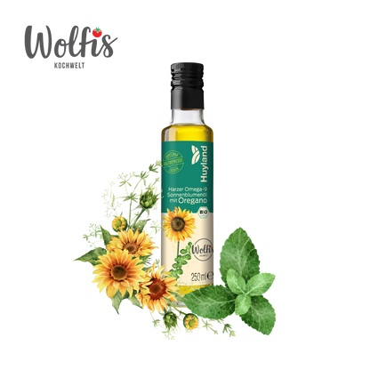 Bio Wolfis Sonnenblumenöl mit Oregano