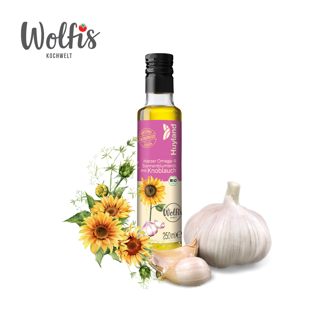 Bio Wolfis Sonnenblumenöl mit Knoblauch