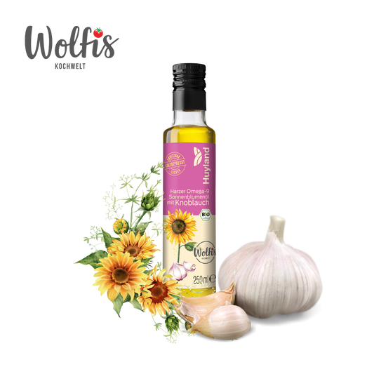 Bio Wolfis Sonnenblumenöl mit Knoblauch