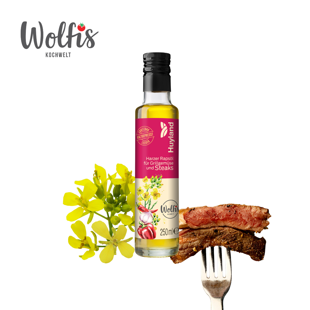 Wolfis Rapsöl für Grillgemüse und Steaks