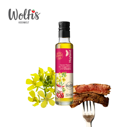 Wolfis Rapsöl für Grillgemüse und Steaks