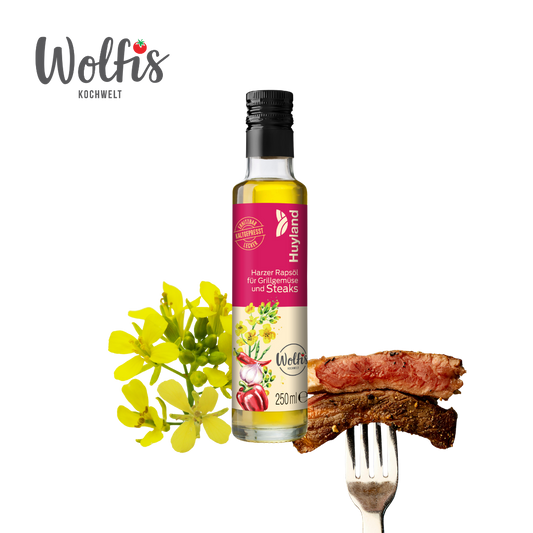 Wolfis Rapsöl für Grillgemüse und Steaks