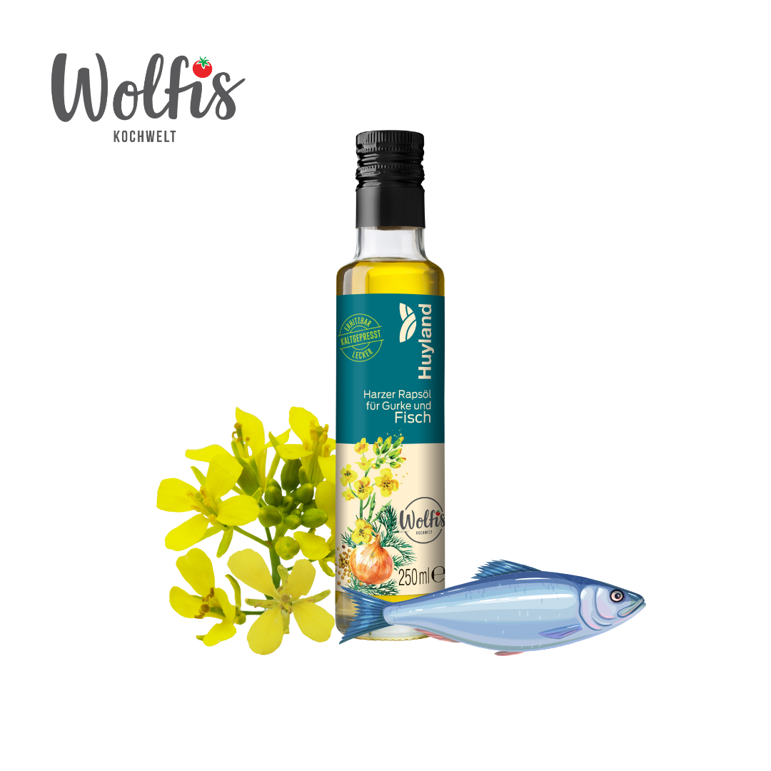 Wolfis Rapsöl für Gurke und Fisch
