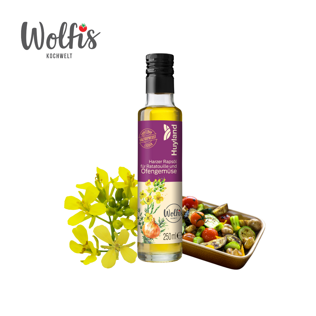 Wolfis Rapsöl für Ratatouille und Ofengemüse