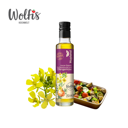 Wolfis Rapsöl für Ratatouille und Ofengemüse