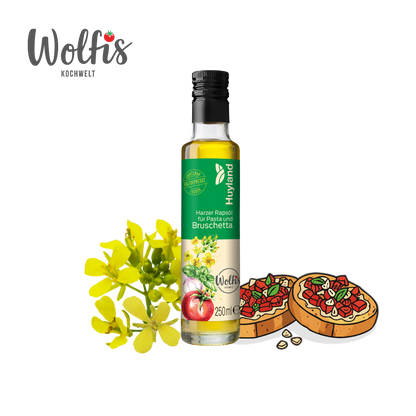 Wolfis Rapsöl für Pasta und Bruschetta