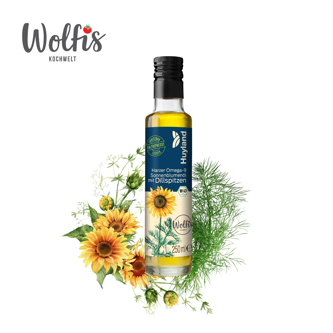 Bio Wolfis Sonnenblumenöl mit Dillspitzen