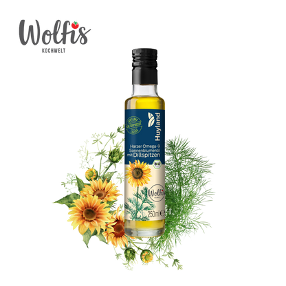Bio Wolfis Sonnenblumenöl mit Dillspitzen