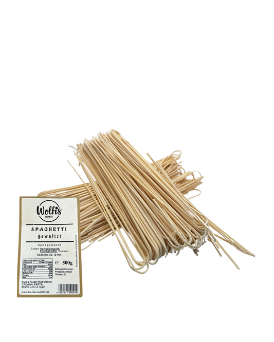 Wolfis Spaghetti gewalzt