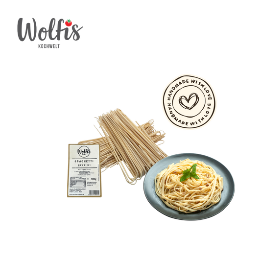 Wolfis Spaghetti gewalzt