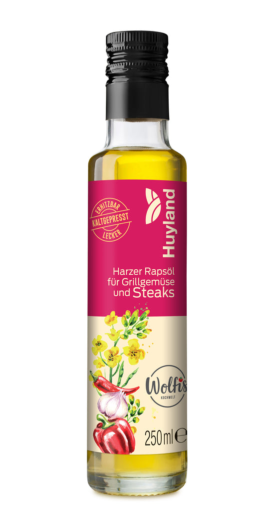 Wolfis Rapsöl für Grillgemüse und Steaks
