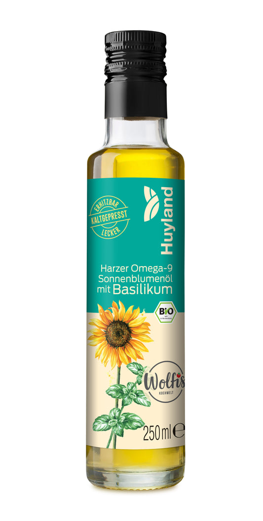 Bio Wolfis Sonnenblumenöl mit Basilikum